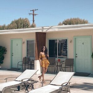 Yellow Off-Shoulder skirt set